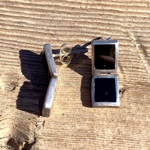 Black Onyx Sterling Silver Earrings